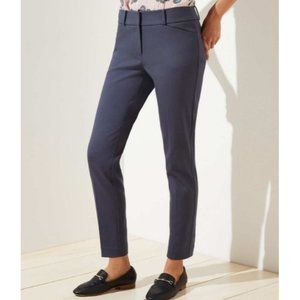 LOFT Women's Marissa Ankle Pants Plus Size 18 Charcoal Gray Cotton Blend Stretch